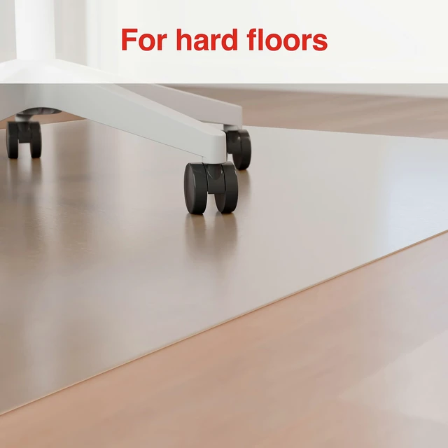 Alt view image 3 of 7 - Office Chair Mat, Clear, Hard Floors, 60x46 Inch, Textured Smooth-glide protection with textured underside for hard flooring surfaces