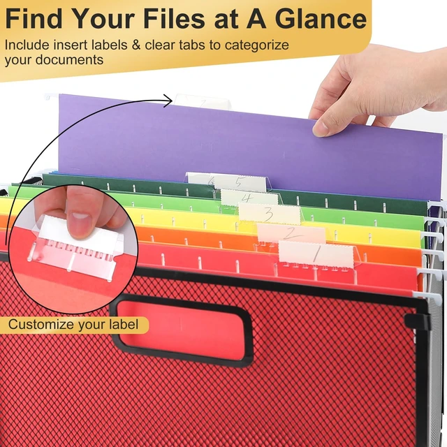Alt view image 5 of 7 - Hanging File Folders Legal Size, 60 Pack File Folders with 1/5 Cut Adjustable tabs, 2" Expansion, Reinforced Hanging Folders Legal Size, Designed for Legal and Law Office File Organization