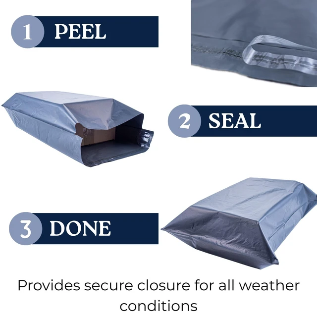 Alt view image 6 of 7 - Large Shipping Bags 17" x 24" Self Sealing Jumbo Poly Mailers 10 Large Mailing Bags for Shipping Clothes, Shoes or Posting Packages. Self Adhesive Strong Seal, Waterproof and Tamperproof