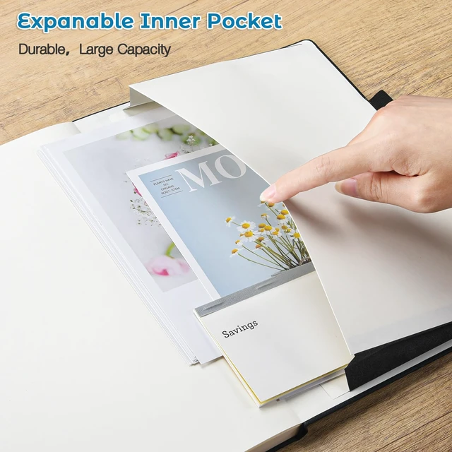 Alt view image 4 of 6 - Blank Notebook Hardcover Sketchbook, 8.5" x 11" Blank Journal, Thick Paper Large Thick Paper Sketchbook for Drawing Art, Unlined Notebook Journal for Women Men, A4 Leather Sketchbook, Lay Flat, Blue