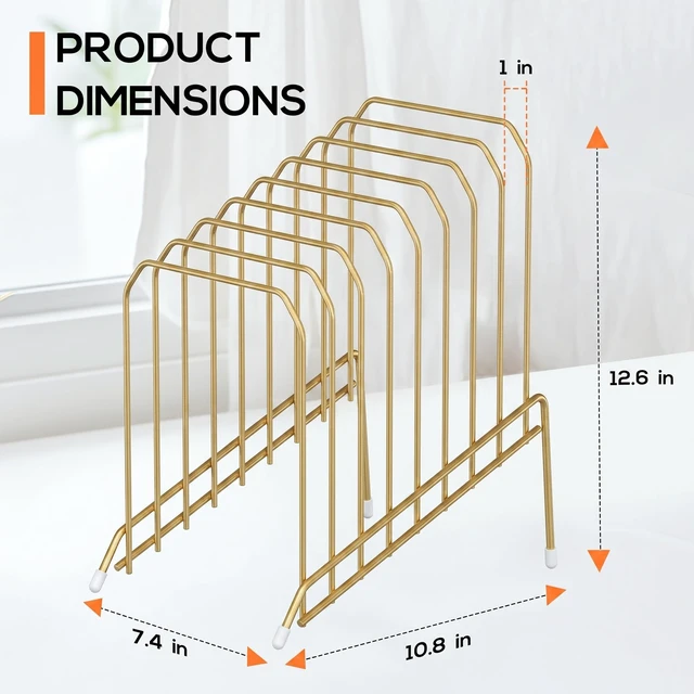 Alt view image 2 of 6 - Incline Sorter Desk File Organizer, Metal Desk Magazine Folder Holder with 8-Section Vertical Compartments Rack File Organizer for Office, Home, School