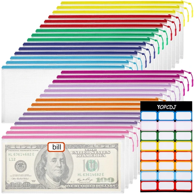 Main image of 30PCS Mesh Zipper Pouch Bags Small, Zipper Pencil Pouches, 9.3 x 4.7 inch Clear Pencil Pouch Bulk, Clear Bags with Zipper for Travel Storage and Classroom Organization