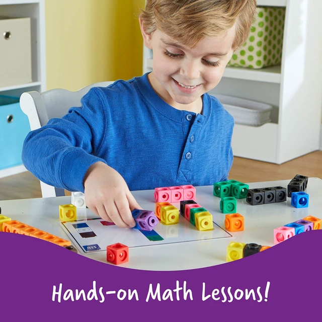 Alt view image 2 of 6 - MathLink Cubes Early Math Activity Set Elementary Math Manipulatives, Counting Blocks for Kids, Preschool Activities, Teacher Manipulatives for Classroom