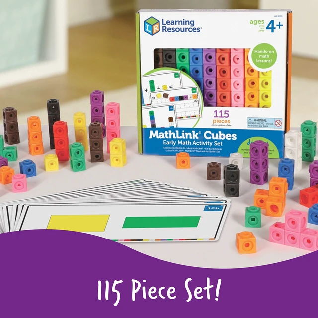 Alt view image 4 of 6 - MathLink Cubes Early Math Activity Set Elementary Math Manipulatives, Counting Blocks for Kids, Preschool Activities, Teacher Manipulatives for Classroom