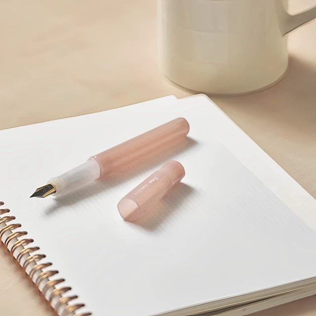 Alt view image 7 of 7 - Kakuno Fountain Pen Madoromi Color Series, Gold (Smiley Face) Fine Nib, Perfect for Beginners and Creative Expression, Pink, PFKA-1MDPF