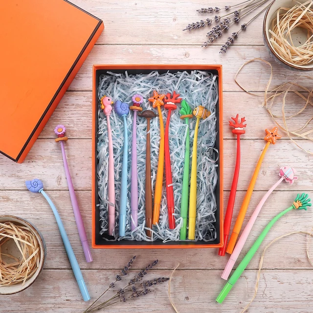 Alt view image 6 of 7 - 30 Ocean Animal Pens, Cute Prize Gifts for Kids Classroom 30 Styles, Soft Silicone Toppers, Stress-Relief Swing Design, Smooth Writing, Classroom Prizes, Birthday Gifts