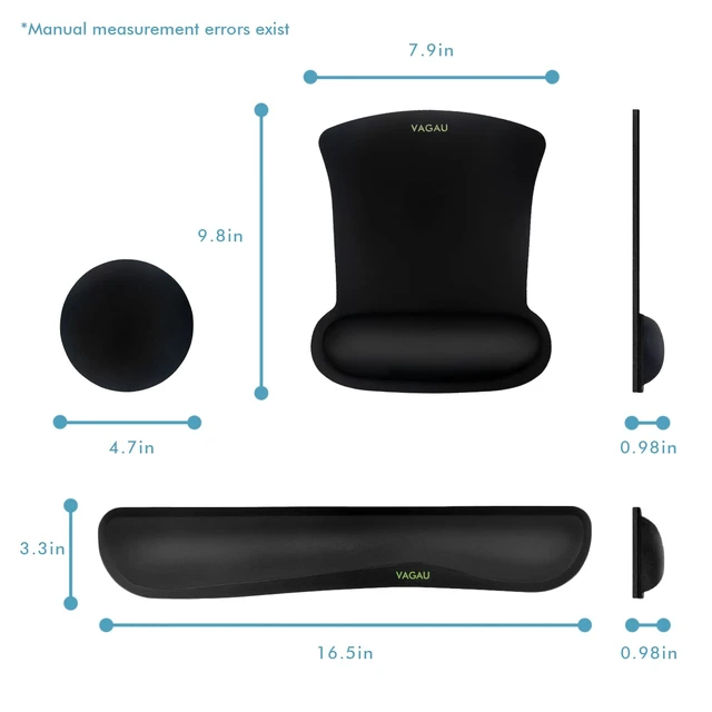 Alt view image 7 of 7 - Premium Keyboard Wrist Rest and Mouse Pad Wrist Support Ergonomic Memory Foam Set for Office, Laptop, Mac, Computer and Gaming, Comfortable Typing &Wrist Pain Relief