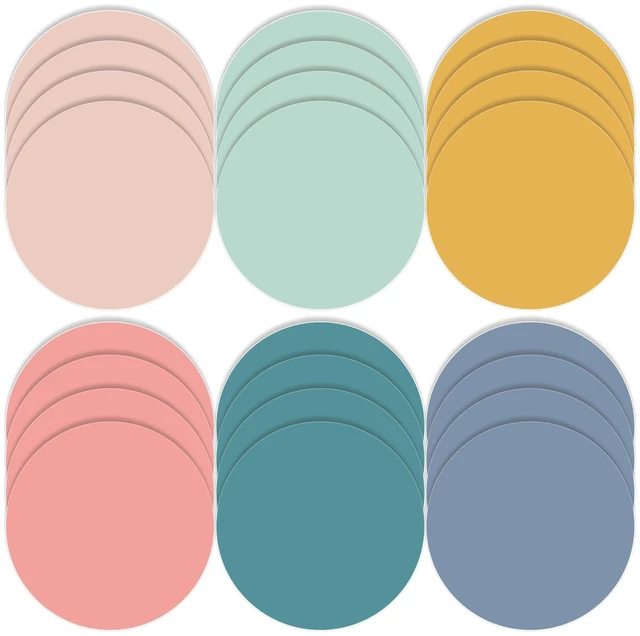 Main image of 24 Pack Colorful Dry Erase Dots Circle Spot for Classroom, Fresh Colors 10.5 Inch, Table Removable Vinyl Desktop Stickers Spots Wall Decals, for 100th Day of School Teacher Students Home