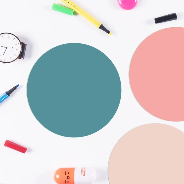 Alt view image 3 of 5 - 12 Pack Colorful Dry Erase Dots Circle Spot for Classroom, Fresh Colors 10.5 Inch, Table Removable Vinyl Desktop Stickers Spots Wall Decals, for 100th Day of School Teacher Students Home
