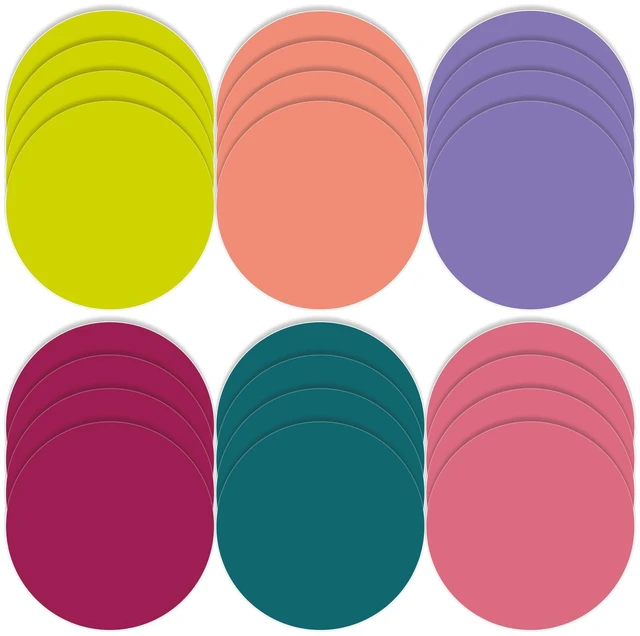 Main image of 24 Pack Colorful Dry Erase Dots Circle Spot for Classroom, Retro Colors 10.5 Inch, Table Removable Vinyl Desktop Stickers Spots Wall Decals, for 100th Day of School Teacher Students Home