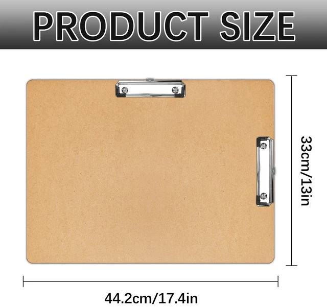 Alt view image 2 of 6 - 6 PCS Extra Large 11x17 Clipboard, Wood Cleats with Low Profile Clips for Drawing, Sketching, and Art Boards, Horizontal Wood Lapping, Landscape Layout (3Mm Thickness)