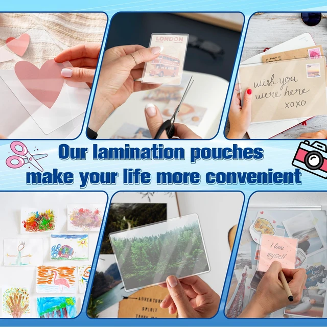Alt view image 6 of 7 - 300 Pack 3 mil Thermal Laminating Pouches 4x6 Photo Size Sleeves File Card Laminate Pouches Lamination Pouches Recipe Card Laminating Pouches for Permits Index Flash Cards