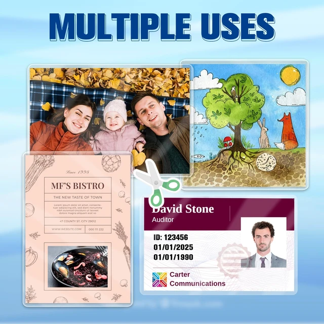 Alt view image 7 of 7 - 300 Pack 3 mil Thermal Laminating Pouches 4x6 Photo Size Sleeves File Card Laminate Pouches Lamination Pouches Recipe Card Laminating Pouches for Permits Index Flash Cards