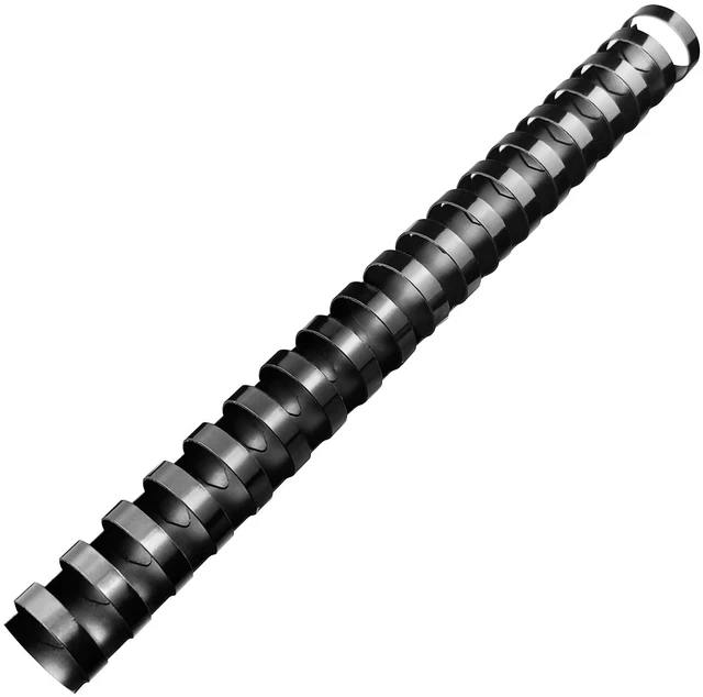 Main image of 50 Pack19 Ring Plastic Binding Combs, 1 Inch Diameter,200 Sheet Capacity, Letter Size, Black Comb Binding Spines
