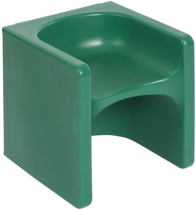 Main image of Tri-Me 3-In-1 Cube Chair, Kids Furniture, Green UV-protected recyclable plastic, GREENGUARD Gold Certified, 1-4 years, 75 lb capacity, fully assembled for classroom & home
