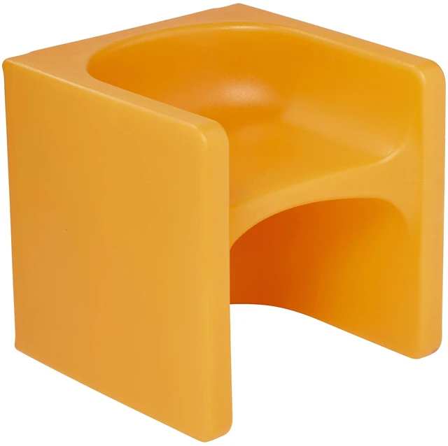 Main image of Tri-Me 3-In-1 Cube Chair, Kids Furniture, Orange UV-protected recyclable plastic, GREENGUARD Gold Certified, 1-4 years, 75 lb capacity, fully assembled for classroom & home