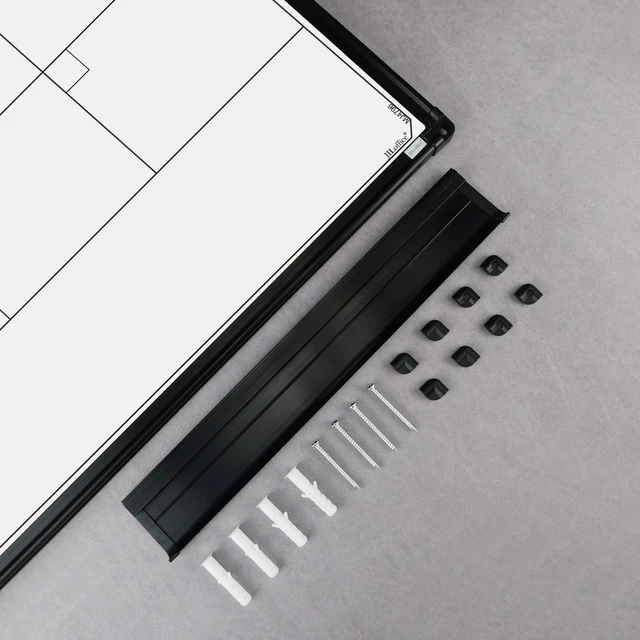 Alt view image 6 of 6 - Magnetic Dry Erase Calendar Whiteboard, 4 Month White Board Planner 36 X 24 Inch, Black Aluminum Frame Wall Mounted Board for Office Home and School