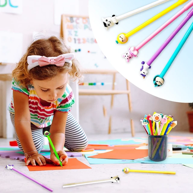 Alt view image 4 of 7 - 70 Pieces Cute Cartoon Gel Black Ink Pens,Random Novelty Kawaii Pens,Cool Assorted Styles Writing Pen for Kids,School Office Home Supplies,Gift