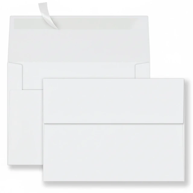 Main image of 200 Packs White 5x7 Envelopes, A7 Envelopes for Invitations, Self Seal for Weddings, Graduation, Baby Shower, Birthday, Greeting Cards