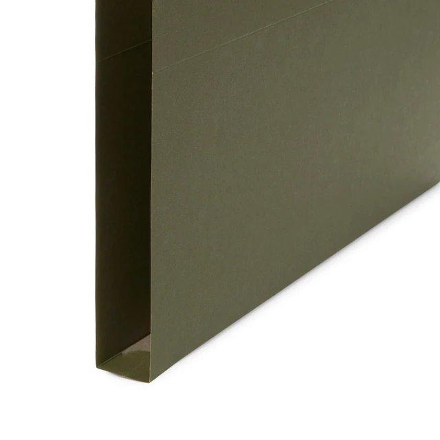 Alt view image 5 of 5 - 25 Legal Size Expandable Hanging File Folders, 1" Standard Green, 12.5pt, 1 in Expansion, Reinforced, Tabs Included, for Legal Charts, Files, and Manuals