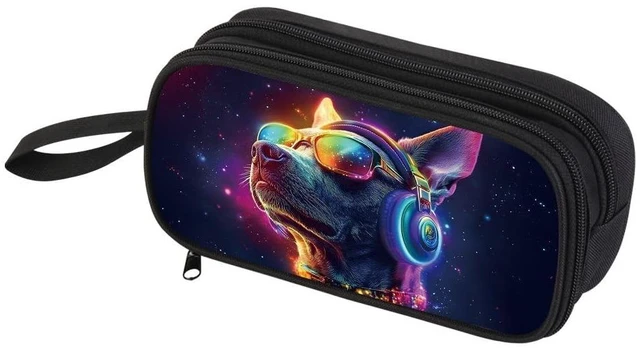 Main image of Pencil Case for Boys,Multi-Slot Large Capacity Pencil Pouch with Soft Zipper, Durable Pen Box Dog