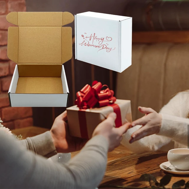 Alt view image 4 of 7 - White Shipping Boxes 6x5x2 inch 50 Pack,Corrugated Mailers for E-Commerce Small Business Packaging, Literature Mailer, Mailing, Gifting, Wrapping, Moving, Storage, Recycled Cardboard Box, Tuck Top