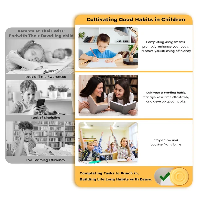 Alt view image 6 of 7 - 2 Pack Chores Chart for Kids Multiple Kids to Do List Board with Sliders ADHD Tools, Magnetic Visual Schedule Checklist for Fridge with Dry-Erase Sheets and Marker, Morning/Bedtime Routine Chart