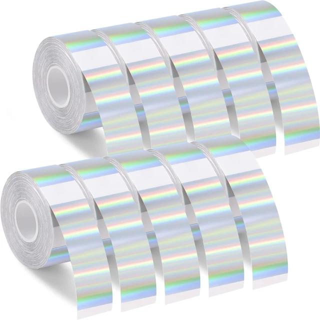 Main image of 1600 Pcs Label Tapes Compatible with D30 Label Printer Laminated Labeling Stickers Thermal Labels for Home Office(Holographic Silver,15 x 40 mm)