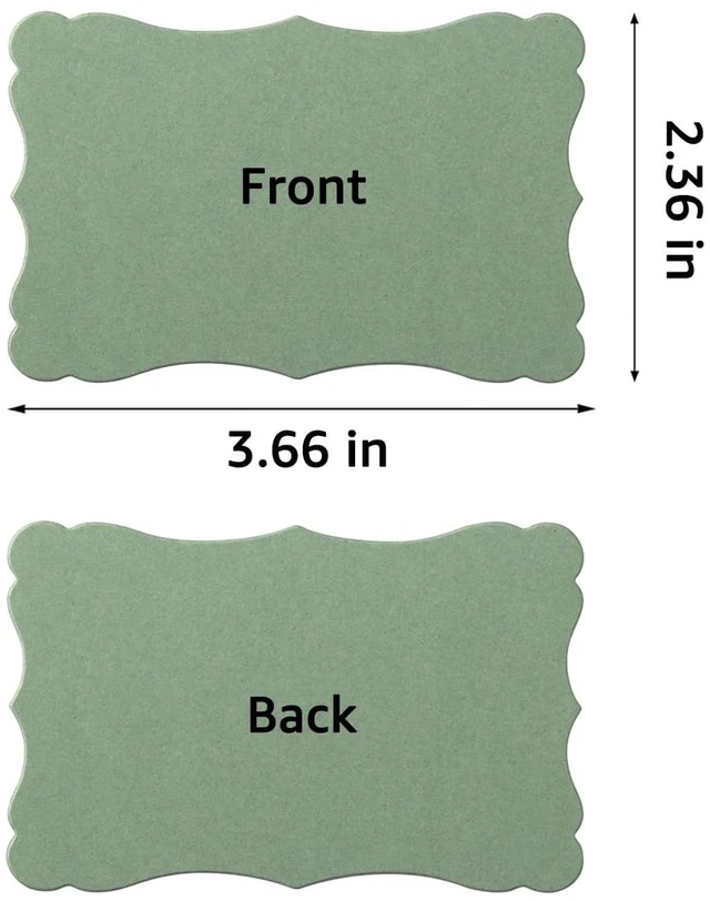 Alt view image 2 of 7 - 120 Pieces Mini Business Cards, 3.66x2.36 inches, Sage-Green (Pack of 3)