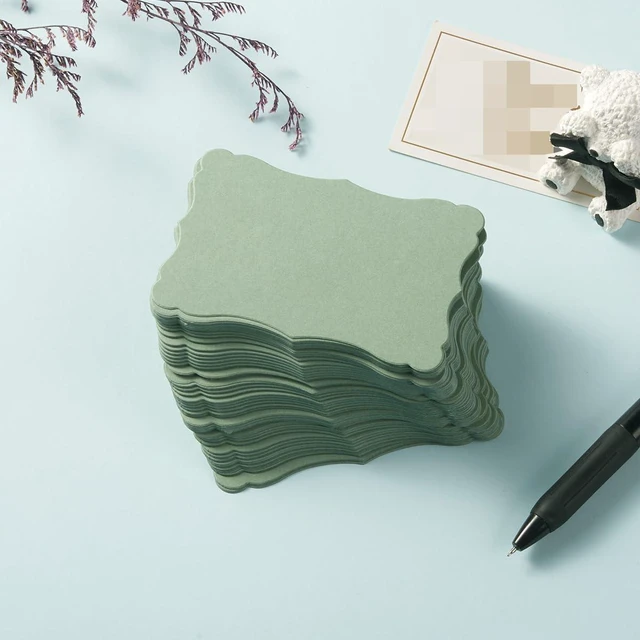 Alt view image 4 of 7 - 120 Pieces Mini Business Cards, 3.66x2.36 inches, Sage-Green (Pack of 3)