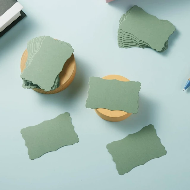 Alt view image 5 of 7 - 120 Pieces Mini Business Cards, 3.66x2.36 inches, Sage-Green (Pack of 3)