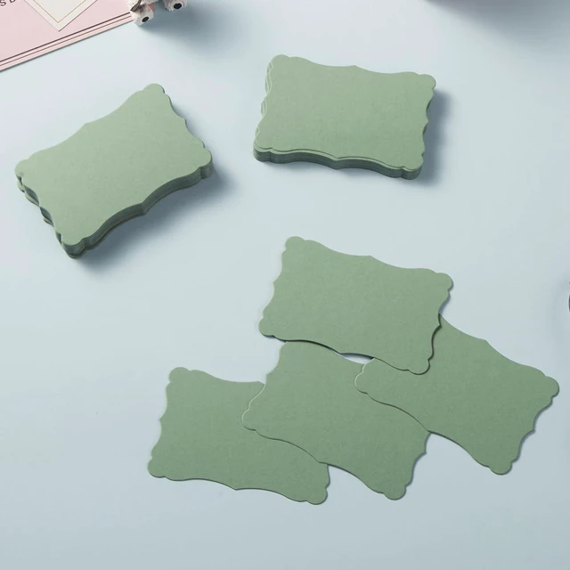 Alt view image 7 of 7 - 120 Pieces Mini Business Cards, 3.66x2.36 inches, Sage-Green (Pack of 3)