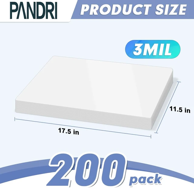 Alt view image 2 of 7 - 200 Pack Clear Thermal Laminating Sheets, 11.5 x 17.5-Inch, 3 Mil Plastic Laminator Sheet, Fits 11 x 17 inch Paper Size, Clear, Round Corner, Thermal Laminator Compatible