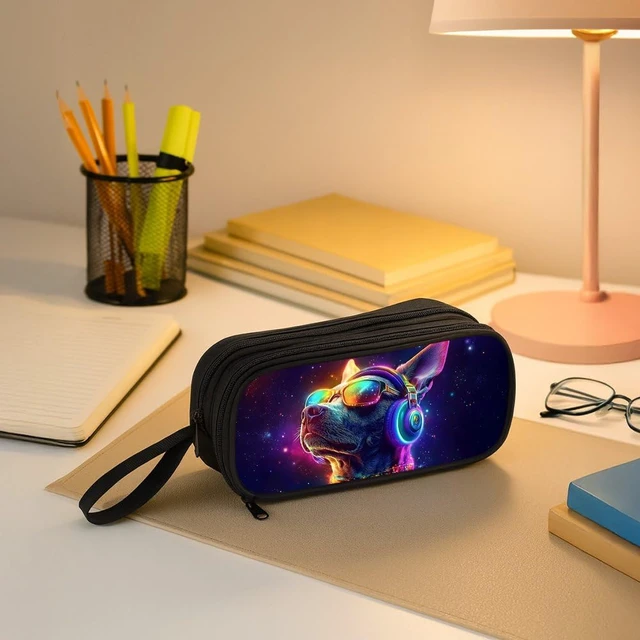 Alt view image 5 of 6 - Pencil Case for Boys,Multi-Slot Large Capacity Pencil Pouch with Soft Zipper, Durable Pen Box Dog