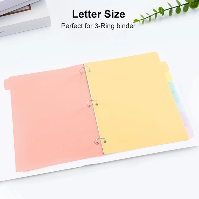 Alt view image 7 of 7 - 48 Count/6 Sets Write & Erase Binder Dividers with Tabs, Plastic 8 Tab Dividers for 3 Ring Binder Letter Size, Separators for Student School Home Office Document Organizer, Pastel