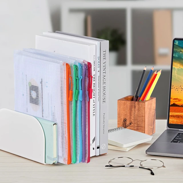 Alt view image 4 of 7 - 20PCS Mesh Zipper Pouch Bags Storage Bags, A5 Reusable Clear Zipper Pouches for Travel and Classroom Board Game Organization