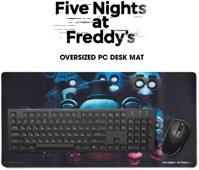 Alt view image 2 of 7 - Five Nights at Freddy's Large Gaming Mouse Pad 31"x15" XL Computer Desk Mat Five Nights at Freddy's anime gaming mouse pad, Oversized 31x15in, smooth fabric top, stitched edges, non-slip rubber base