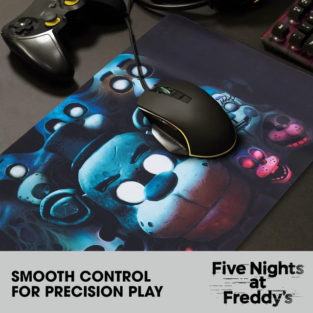 Alt view image 4 of 7 - Five Nights at Freddy's Large Gaming Mouse Pad 31"x15" XL Computer Desk Mat Five Nights at Freddy's anime gaming mouse pad, Oversized 31x15in, smooth fabric top, stitched edges, non-slip rubber base