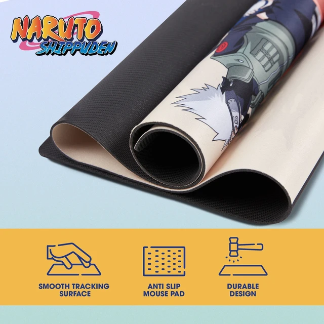 Alt view image 5 of 7 - Naruto Large Gaming Mouse Pad 31"x15" XL Computer Desk Mat, Anime Keyboard Naruto anime gaming mouse pad, Oversized 31x15in, stitched edges, smooth fabric top, non-slip rubber base