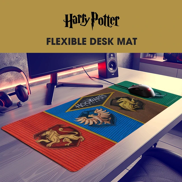 Alt view image 3 of 7 - Harry Potter Gaming Mouse Pad Large 31"x15" XL Computer Desk Mat, Anime Harry Potter anime gaming mouse pad, Oversized 31x15in smooth fabric top, stitched edges, non-slip rubber base