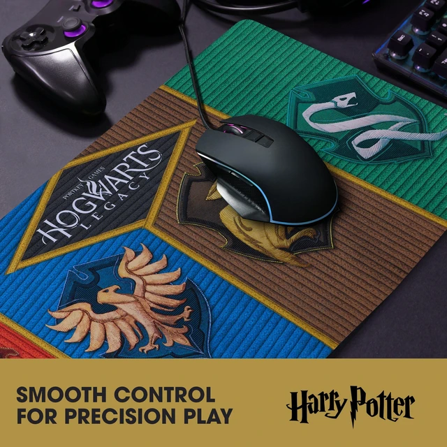 Alt view image 4 of 7 - Harry Potter Gaming Mouse Pad Large 31"x15" XL Computer Desk Mat, Anime Harry Potter anime gaming mouse pad, Oversized 31x15in smooth fabric top, stitched edges, non-slip rubber base