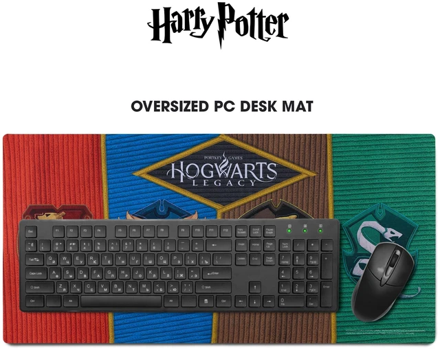 Alt view image 2 of 7 - Harry Potter Gaming Mouse Pad Large 31"x15" XL Computer Desk Mat, Anime Harry Potter anime gaming mouse pad, Oversized 31x15in smooth fabric top, stitched edges, non-slip rubber base