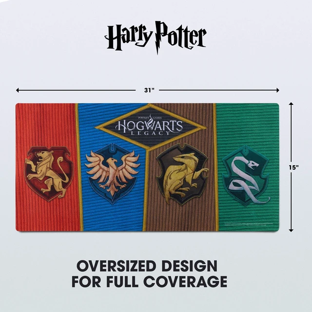 Alt view image 6 of 7 - Harry Potter Gaming Mouse Pad Large 31"x15" XL Computer Desk Mat, Anime Harry Potter anime gaming mouse pad, Oversized 31x15in smooth fabric top, stitched edges, non-slip rubber base