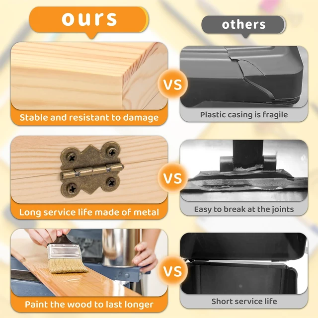 Alt view image 4 of 5 - Wood 4x6 Index Card Holder Box Set with 100 Flash Cards and 30 Dividers Notecards Box with 1 Blank Sticker and 1 Letter Sticker, for Business Organizer, Study Records, Recipe Storage, Home Office