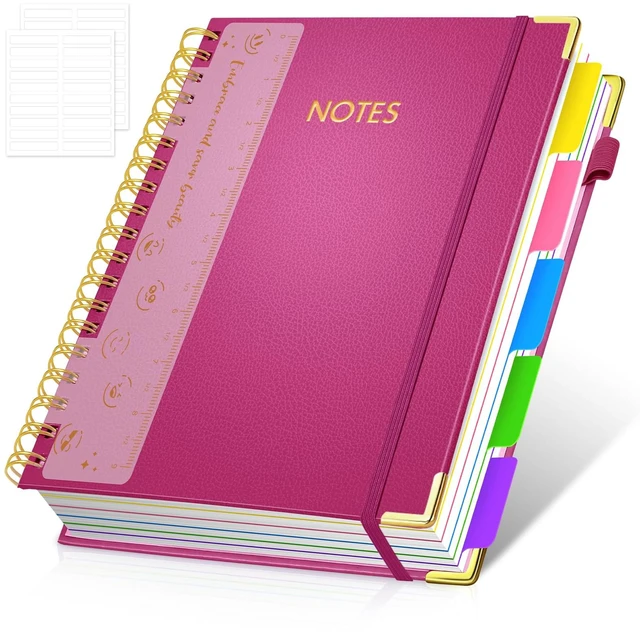 Main image of Hardcover Multi Subject Spiral Notebook with Tabs, Large B5 for Work 300-Page College Ruled B5 Journal with Removable Dividers, Thick Paper, Tabbed Notebook for School and Office