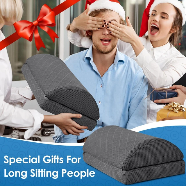 Alt view image 7 of 7 - Foot Rest for Under Desk at Work, Grey-16.9 in 2-Height Adjustable Foot Stool for Office and Home, Office Desk Accessories, Ergonomic Foot Support