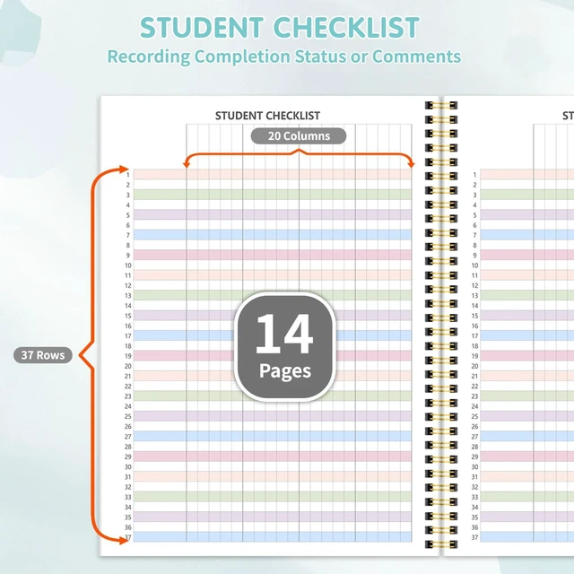 Alt view image 4 of 7 - Teacher Planner 2026-2027, Teacher Lesson Planner 14 Checklist, 8.5" x 11" July 2026-June 2027 Academic Year with Colorful Monthly Tabs, Teacher Calendar Book for School, Spiral Bound Planner, Square