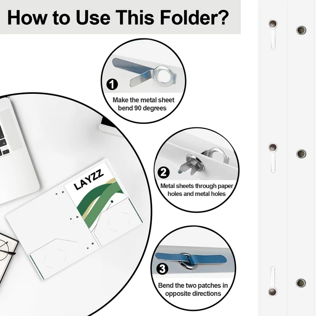 Alt view image 3 of 7 - 60 Pack Plastic 2 Pocket Folders with Prongs, Letter Size White Plastic Folders With Pockets And Prongs, Neatly Organizes Documents For Classroom, Home And Workplace Filing