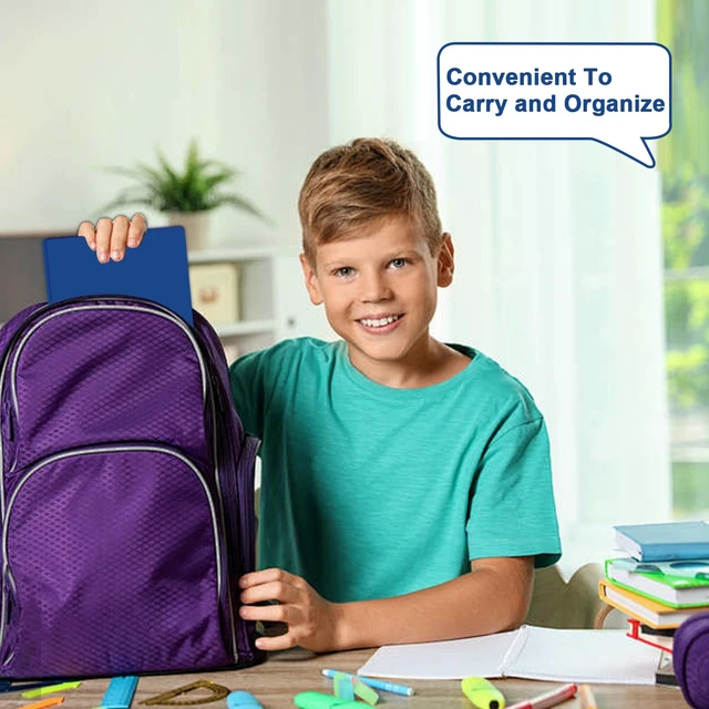Alt view image 6 of 7 - 60 Pack Plastic 2 Pocket Folders with Prongs, Letter Size Blue Plastic Folders With Pockets And Prongs, Neatly Organizes Documents For Classroom, Home And Workplace Filing