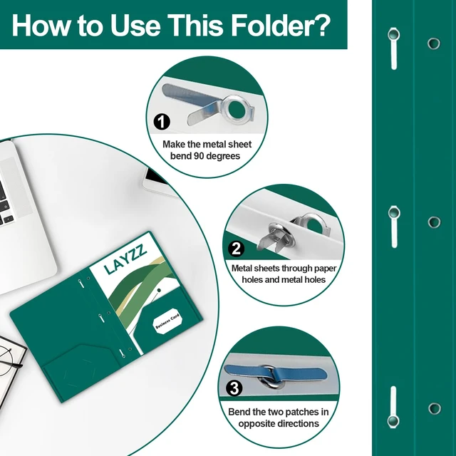 Alt view image 3 of 7 - 60 Pack Plastic 2 Pocket Folders with Prongs, Letter Size 6 color Assorted Colors Enable Quick File Identification, PocketsAndProng Structure Secures LetterSize Documents For Daily Use